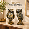 WellHomes™Decorative Owl Showpiece Set of 2 | Elegant Owl Figurines for Home Décor