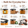 WellHomes Airtight Food Storage Containers Set of 12 | 12pcs ×700ml | Transparent Kitchen Storage & Pantry Organizer.