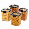 WellHomes Airtight Food Storage Containers Set of 4 | 4pcs ×700ml | Transparent Kitchen Storage & Pantry Organizer.