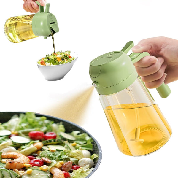 Pack of 2 Oil Dispenser Bottles – 2 - in - 1 Spray & Pour | BPA Free Kitchen Oil Sprayer - Wellhomes™