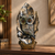 WellHomes™ Antique Owl Sculpture Showpiece | Artistic Owl Figurine for Home Décor | Black, Gold & Bronze Finish