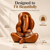 WellHomes™ Wooden Lord Ganesha Statue – Handcrafted Brown Decorative Idol for Home, Living Room & Pooja Décor