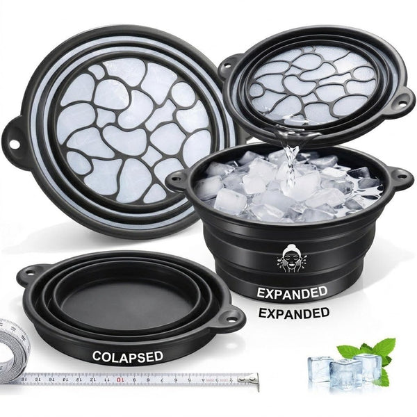 Wellhomes™ 2 - in - 1 Collapsible Silicone Ice Face Wash Bowl - Integrated Ice Maker Lid for Cold Therapy, De - Puffing & Pore Tightening - Wellhomes™