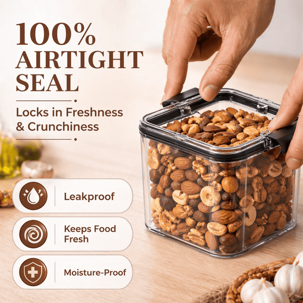 Wellhomes™ Airtight Food Storage Container Combo of (4pcs - 700ml + 4pcs - 1100ml) - Wellhomes™