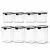 Wellhomes™ Airtight Food Storage Container Combo of (4pcs - 700ml + 4pcs - 1100ml) - Wellhomes™