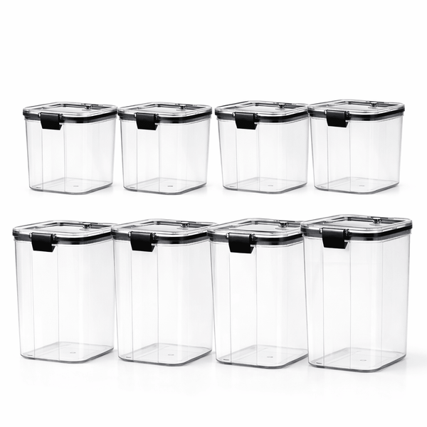 Wellhomes™ Airtight Food Storage Container Combo of (4pcs - 700ml + 4pcs - 1100ml) - Wellhomes™