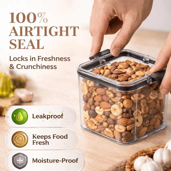 Wellhomes™ Airtight Food Storage Containers Set (8 pcs, 700ml) - Wellhomes™
