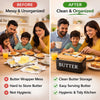 Wellhomes™ Ceramic Airtight Butter Storage with Bamboo Lid & Butter Knife | Kitchen Butter Keeper. - Wellhomes™