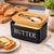 Wellhomes™ Ceramic Airtight Butter Storage with Bamboo Lid & Butter Knife | Kitchen Butter Keeper. - Wellhomes™