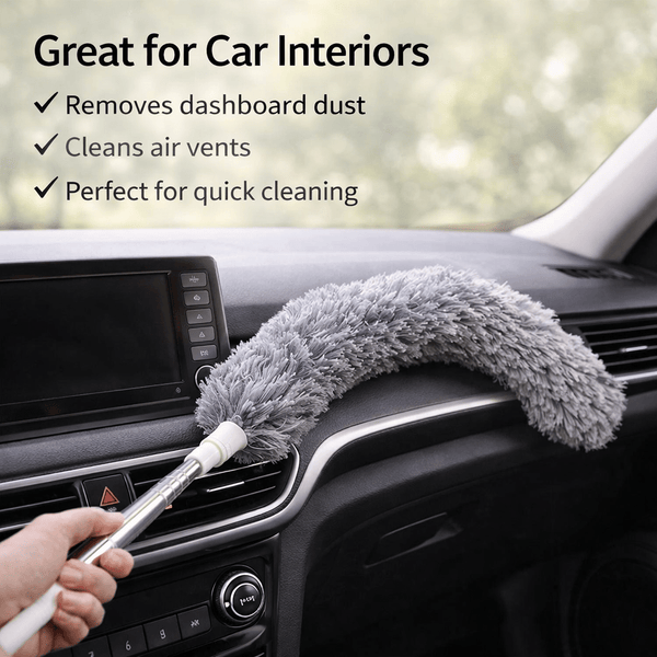 Wellhomes™ Extendable Flexible Microfiber Duster – Long Handle Dust Cleaner for Home - Wellhomes™