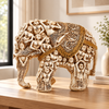WellHomes™ Human Elephant Sculpture – Intricately Carved Decorative Showpiece for Home Décor