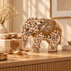 WellHomes™ Human Elephant Sculpture – Intricately Carved Decorative Showpiece for Home Décor