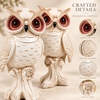 WellHomes™ White Decorative Owl Showpiece Set of 2 | Elegant Owl Figurines for Home Décor